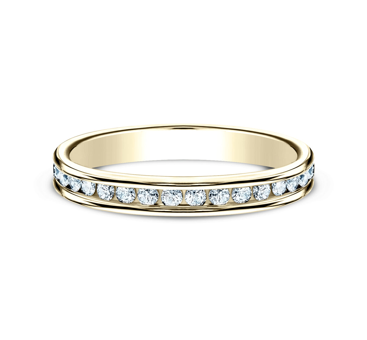 THE DAME 3mm 14K Yellow Benchmark men's wedding band