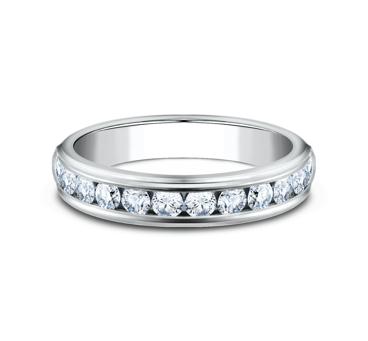 THE PRINCESS 4mm 14K White Benchmark men's wedding band