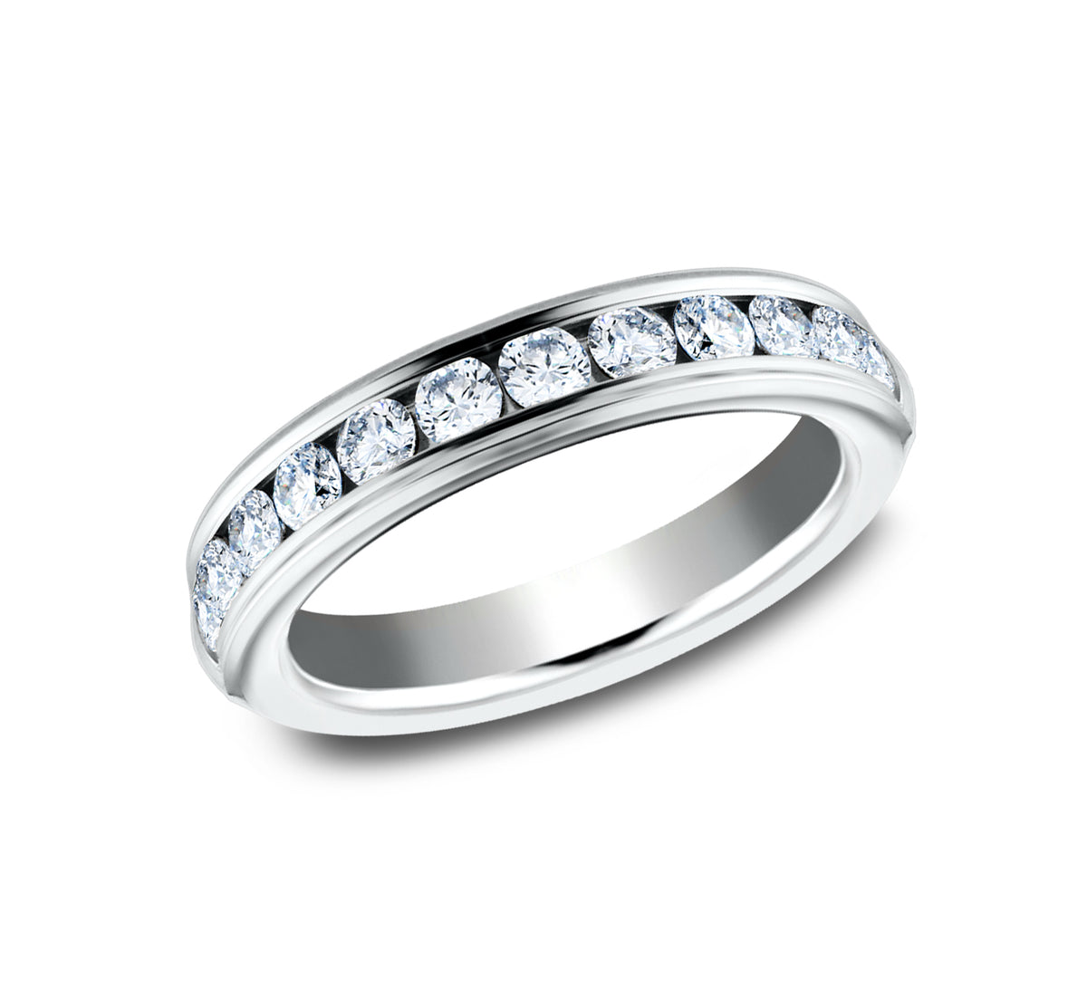 THE ANNE 14K White Benchmark wedding band