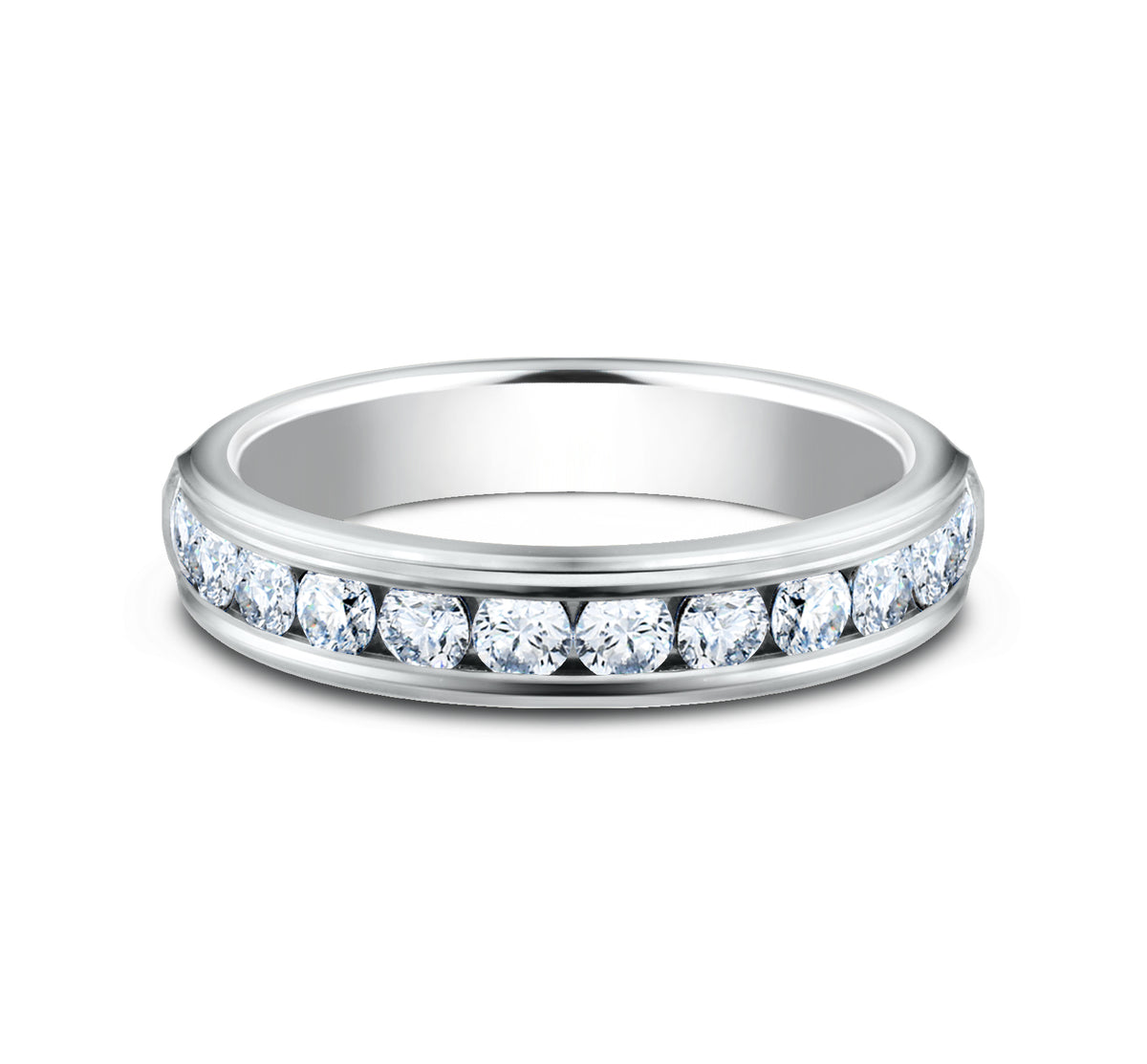 THE ANNE 14K White Benchmark wedding band