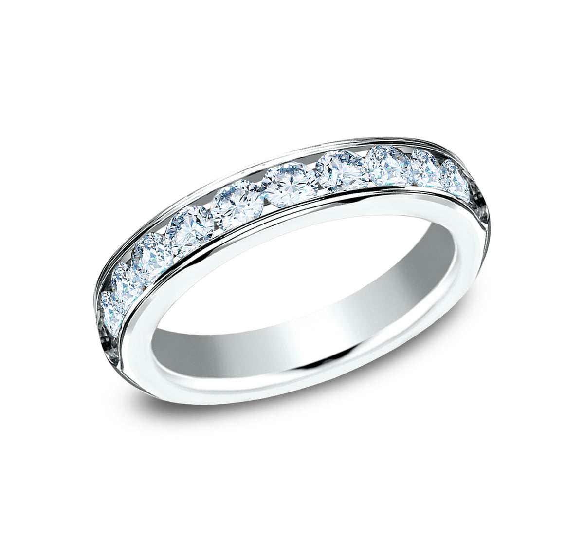 THE DEBUTANTE 4mm 14K White Benchmark men's wedding band