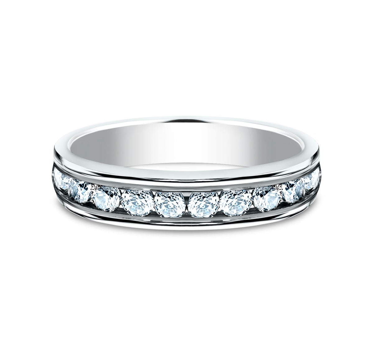 THE DEBUTANTE 4mm 14K White Benchmark men's wedding band