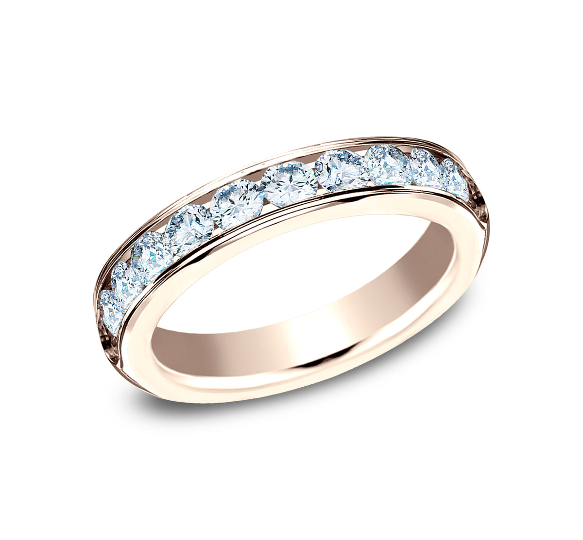THE CHARLOTTE 14K Rose Benchmark wedding band