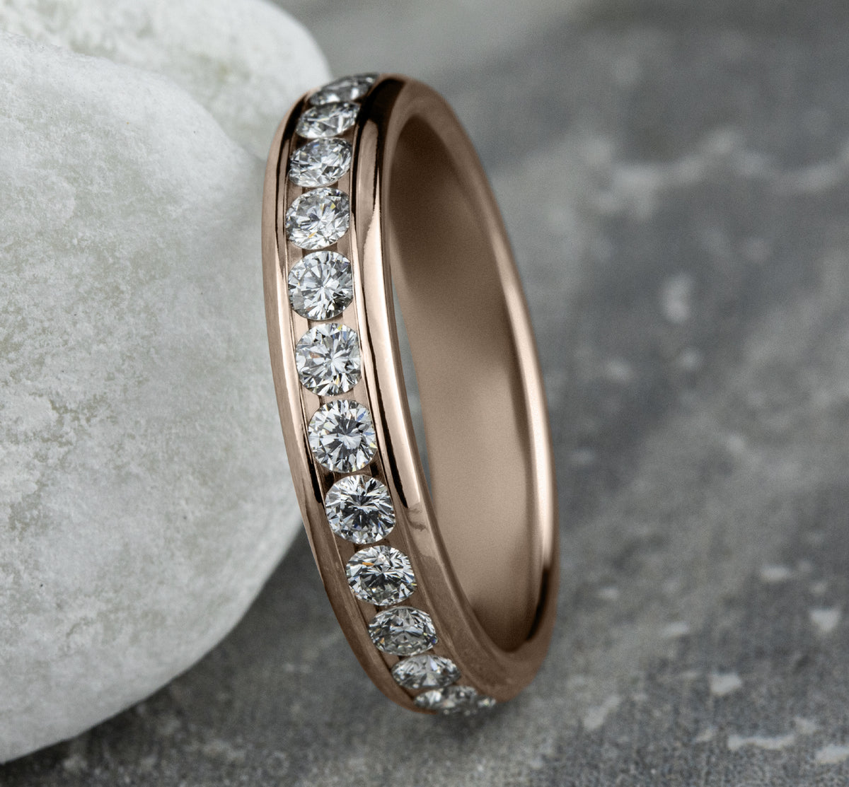 THE DAME 4mm 14K Rose Benchmark men's wedding band