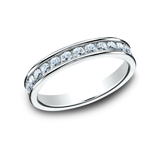 THE DAME 4mm 14K White Benchmark men's wedding band