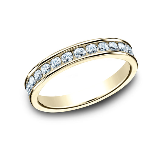 THE DAME 4mm 14K Yellow Benchmark men's wedding band