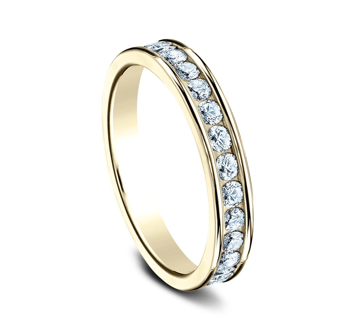 THE DAME 4mm 14K Yellow Benchmark men's wedding band