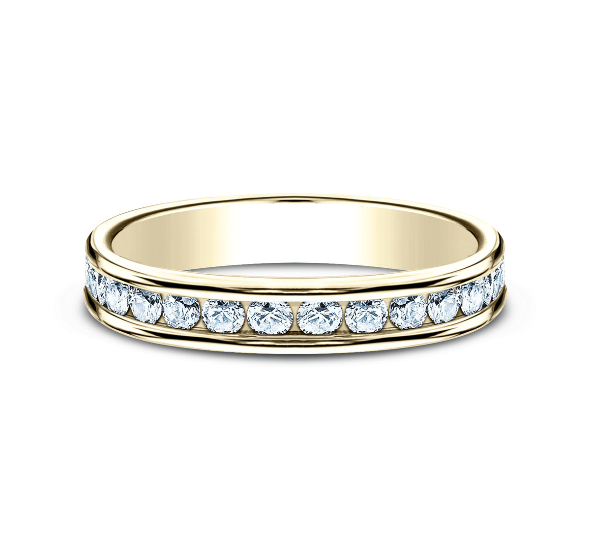 THE DAME 4mm 14K Yellow Benchmark men's wedding band