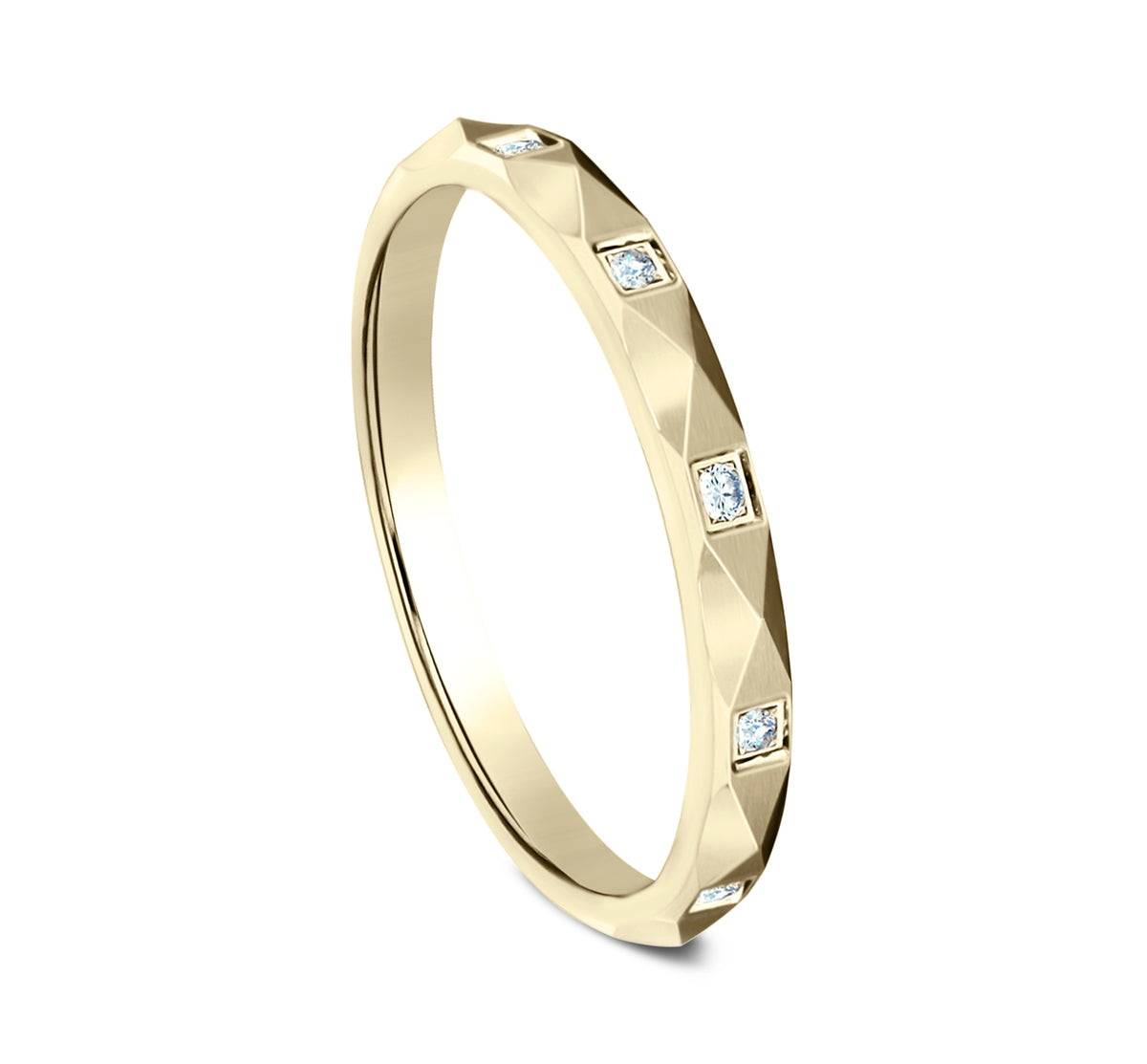 THE CLEOPATRA 2.5mm 14K Yellow Benchmark men's wedding band