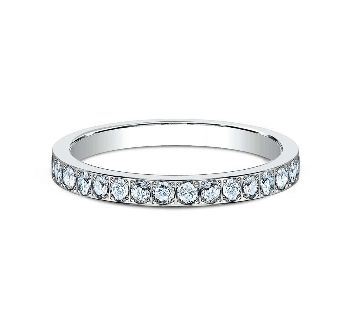 THE DAMSEL 2mm 14K White Benchmark men's wedding band