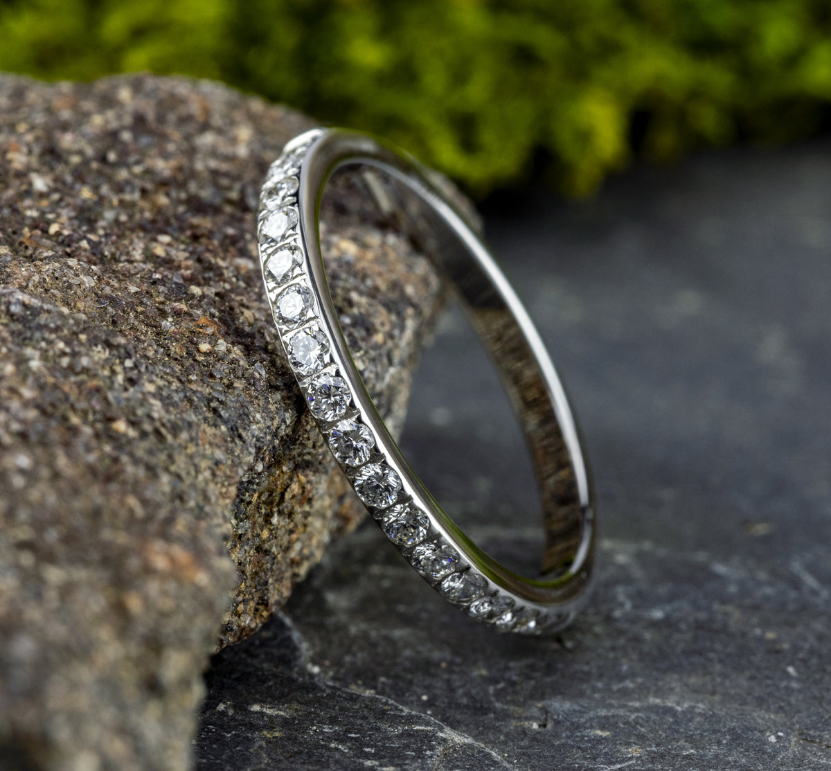 THE DAMSEL 2mm 14K White Benchmark men's wedding band