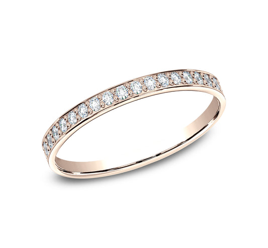 THE AMELIA 2mm 14K Rose Benchmark men's wedding band