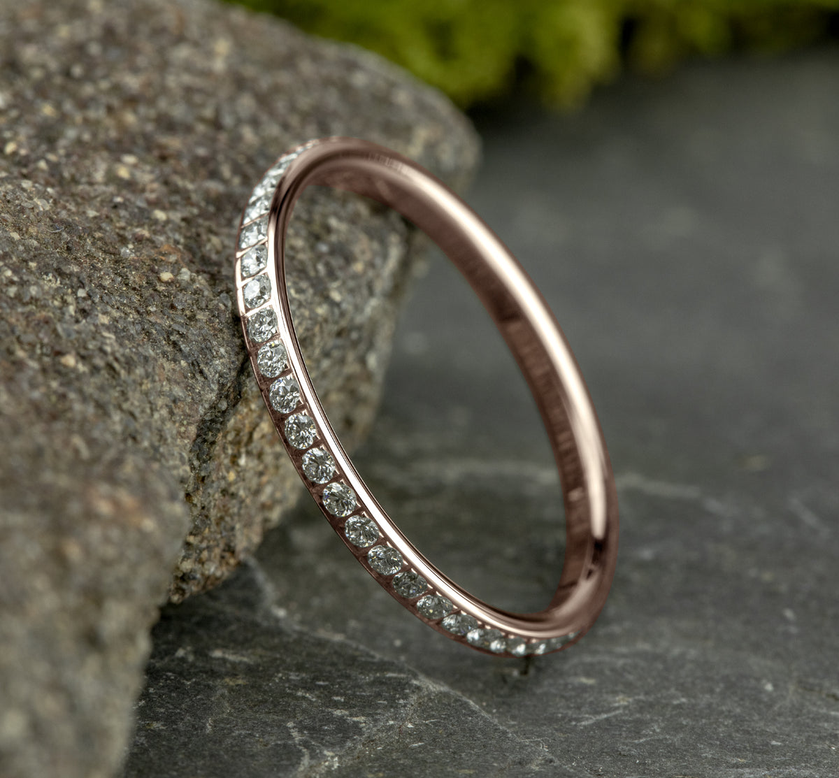 THE AMELIA 2mm 14K Rose Benchmark men's wedding band