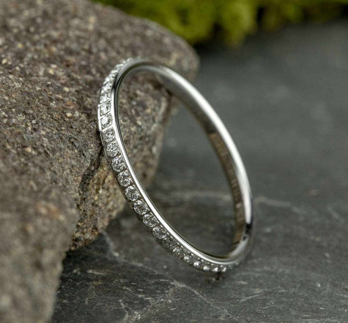 THE AMELIA 2mm 14K White Benchmark men's wedding band