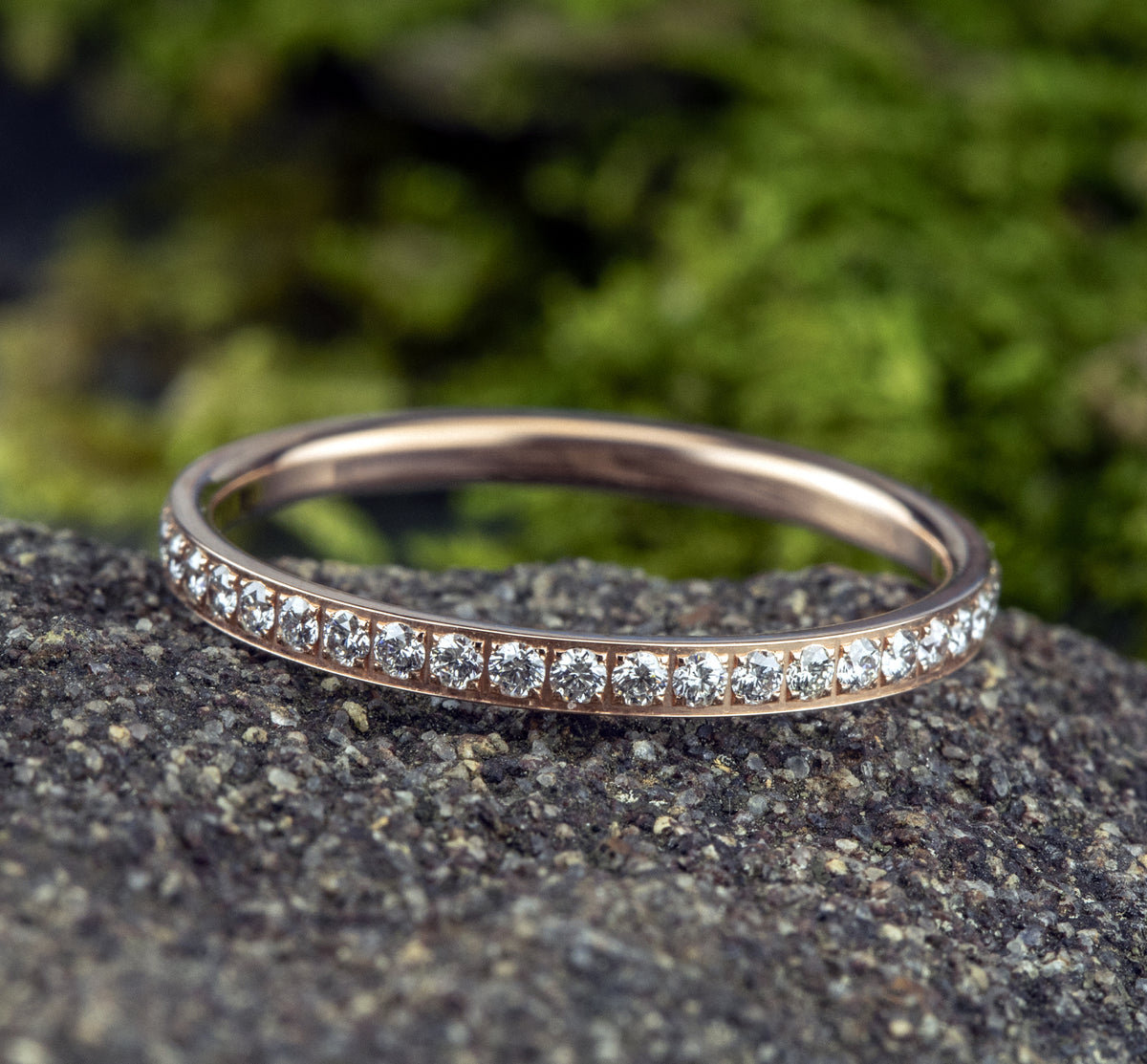 THE AUSTEN 2mm 14K Rose Benchmark men's wedding band