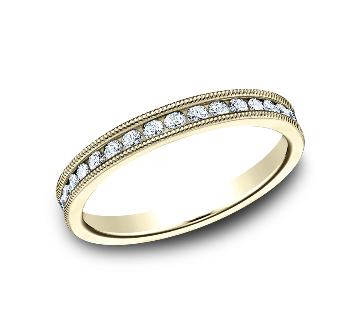 THE BELLE 3mm 14K Yellow Benchmark men's wedding band