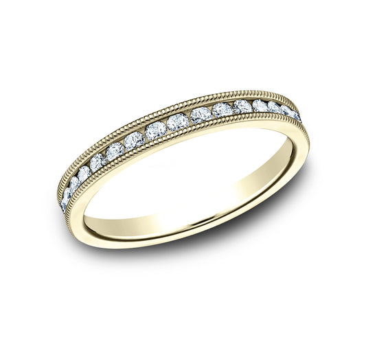 THE BELLE 3mm 14K Yellow Benchmark men's wedding band