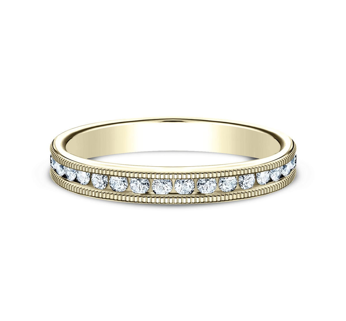 THE BELLE 3mm 14K Yellow Benchmark men's wedding band