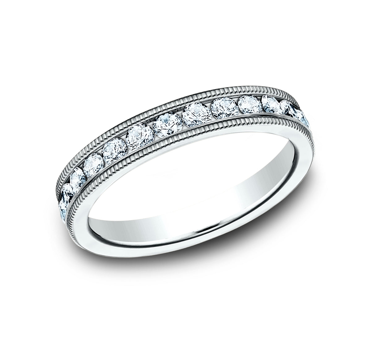 THE BELLE 4mm 14K White Benchmark men's wedding band