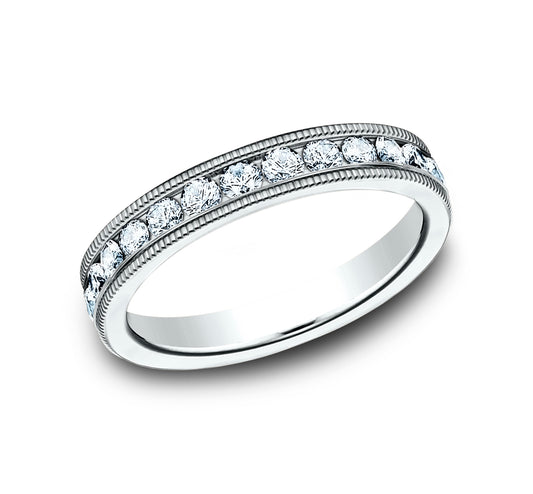 THE BELLE 4mm 14K White Benchmark men's wedding band