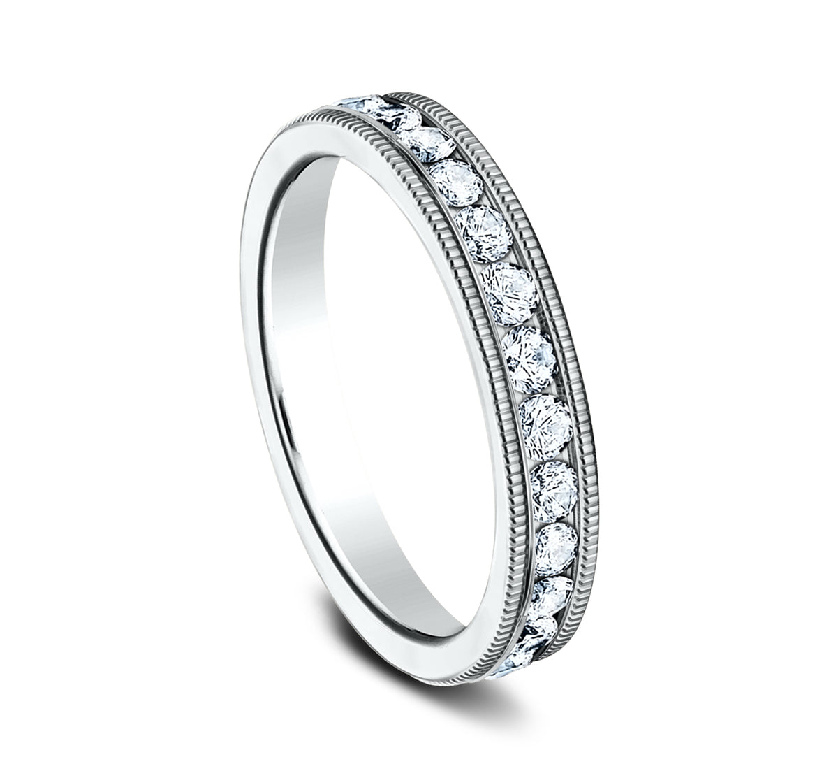 THE BELLE 4mm 14K White Benchmark men's wedding band