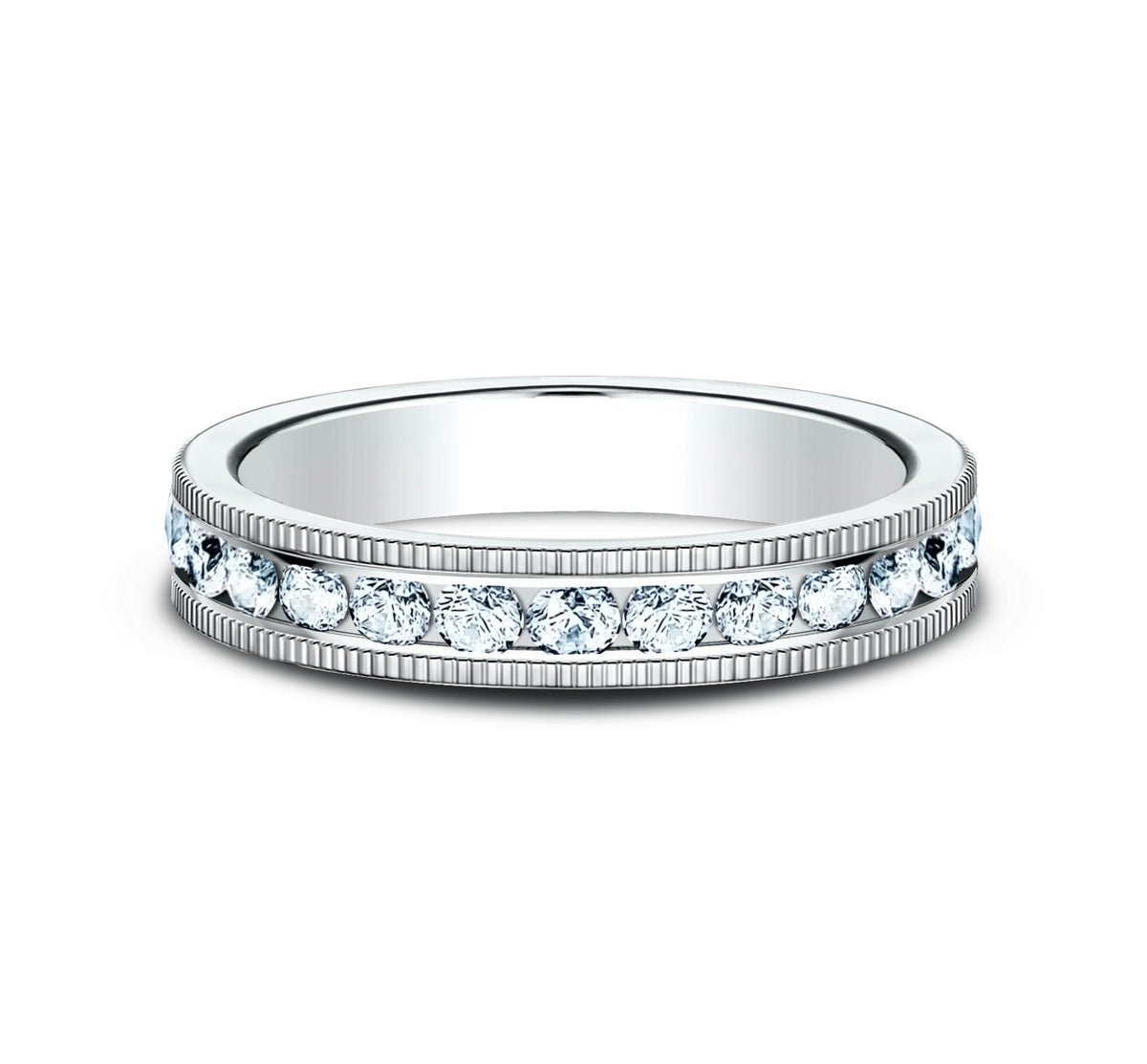 THE BELLE 4mm 14K White Benchmark men's wedding band