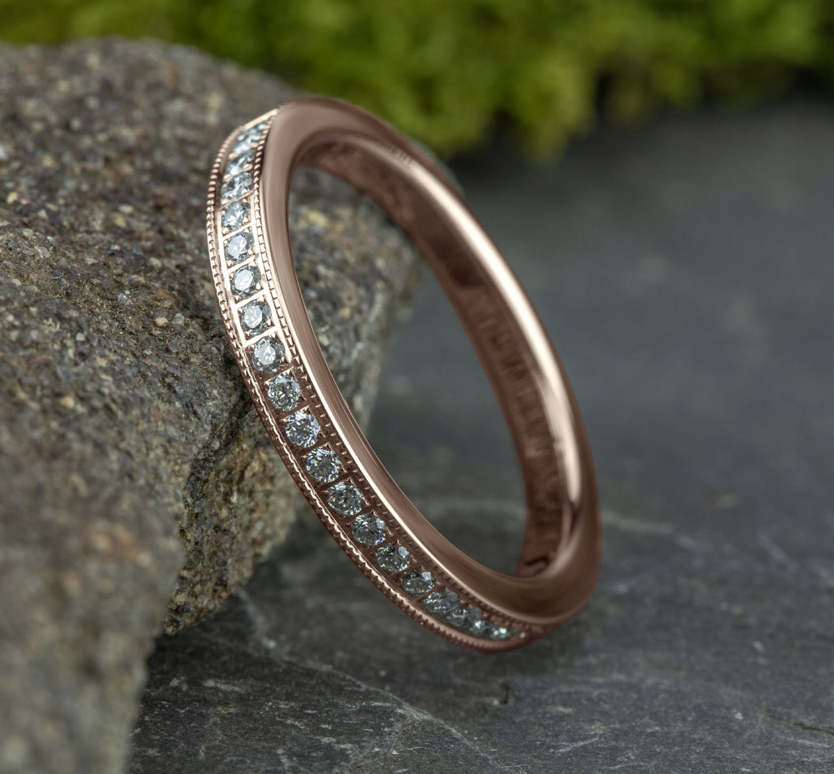 THE ISABELLA 2.5mm 14K Rose Benchmark men's wedding band
