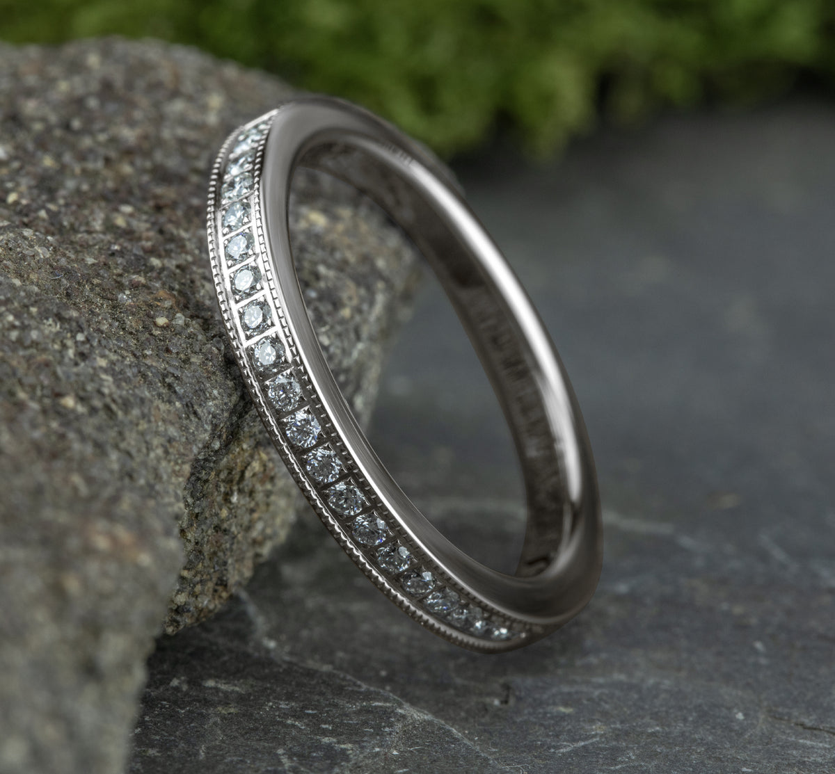 THE ISABELLA 2.5mm 14K White Benchmark men's wedding band
