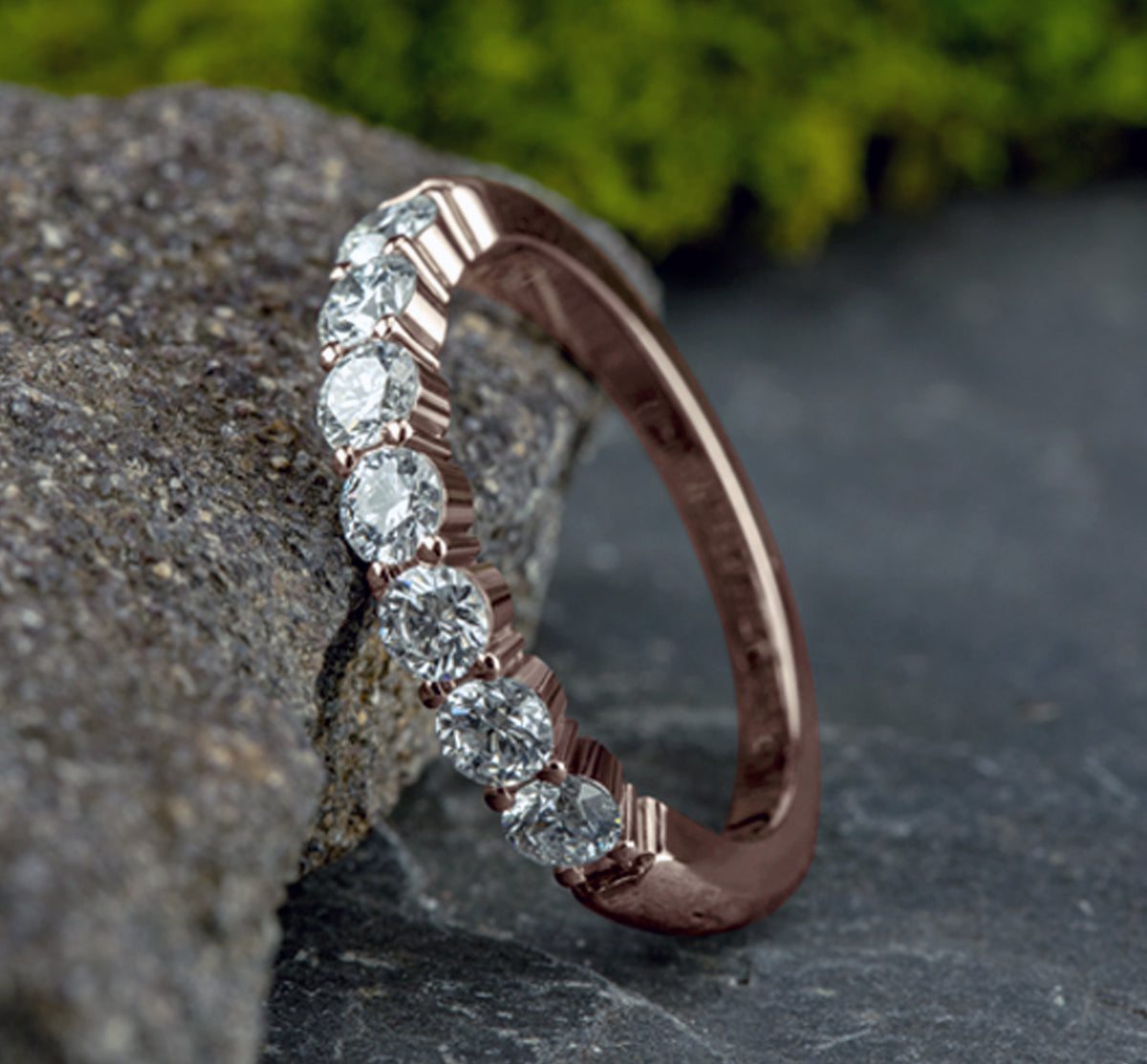 THE ELLA 3mm 14K Rose Benchmark men's wedding band