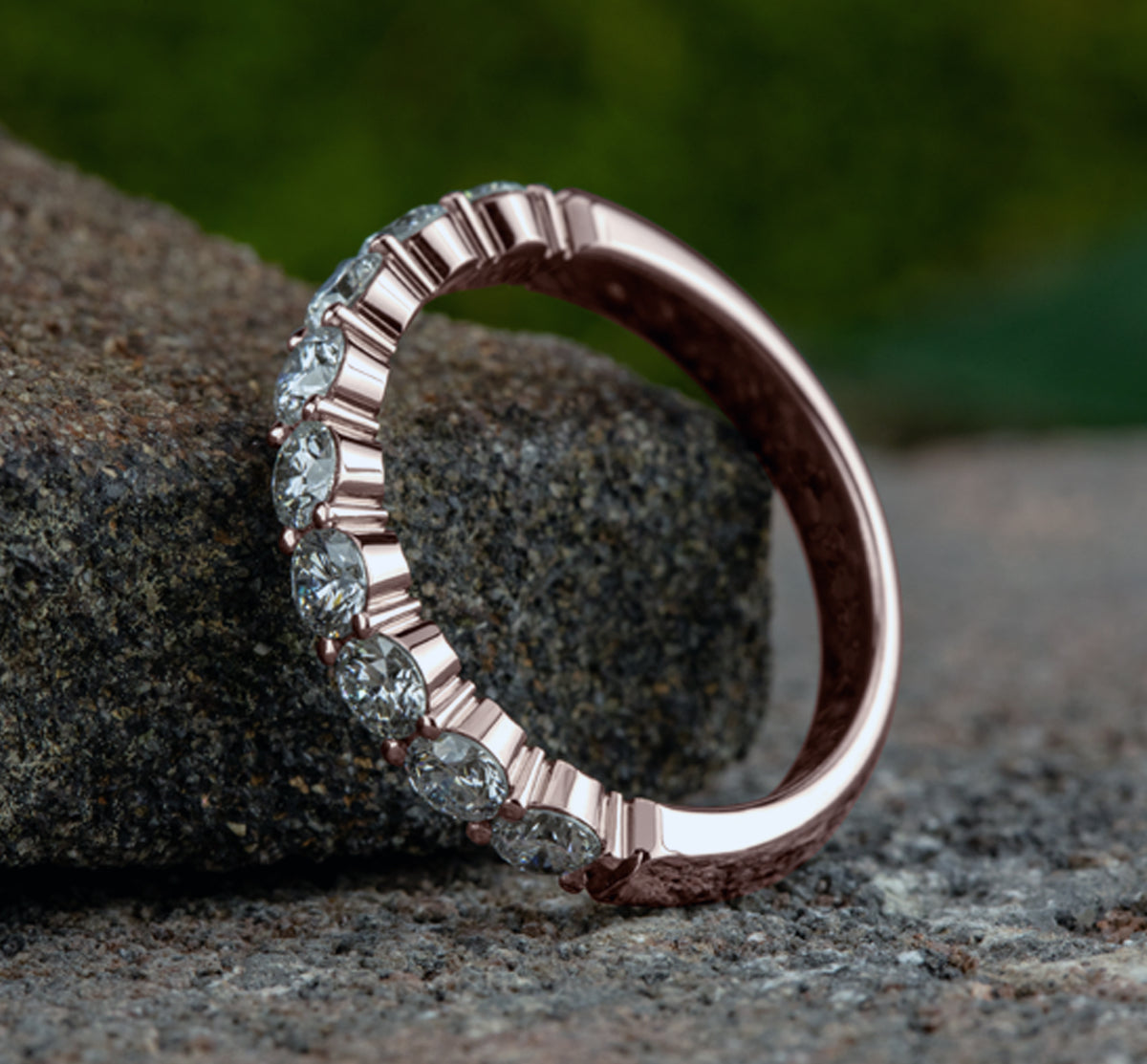 THE DIVA 3mm 14K Rose Benchmark men's wedding band