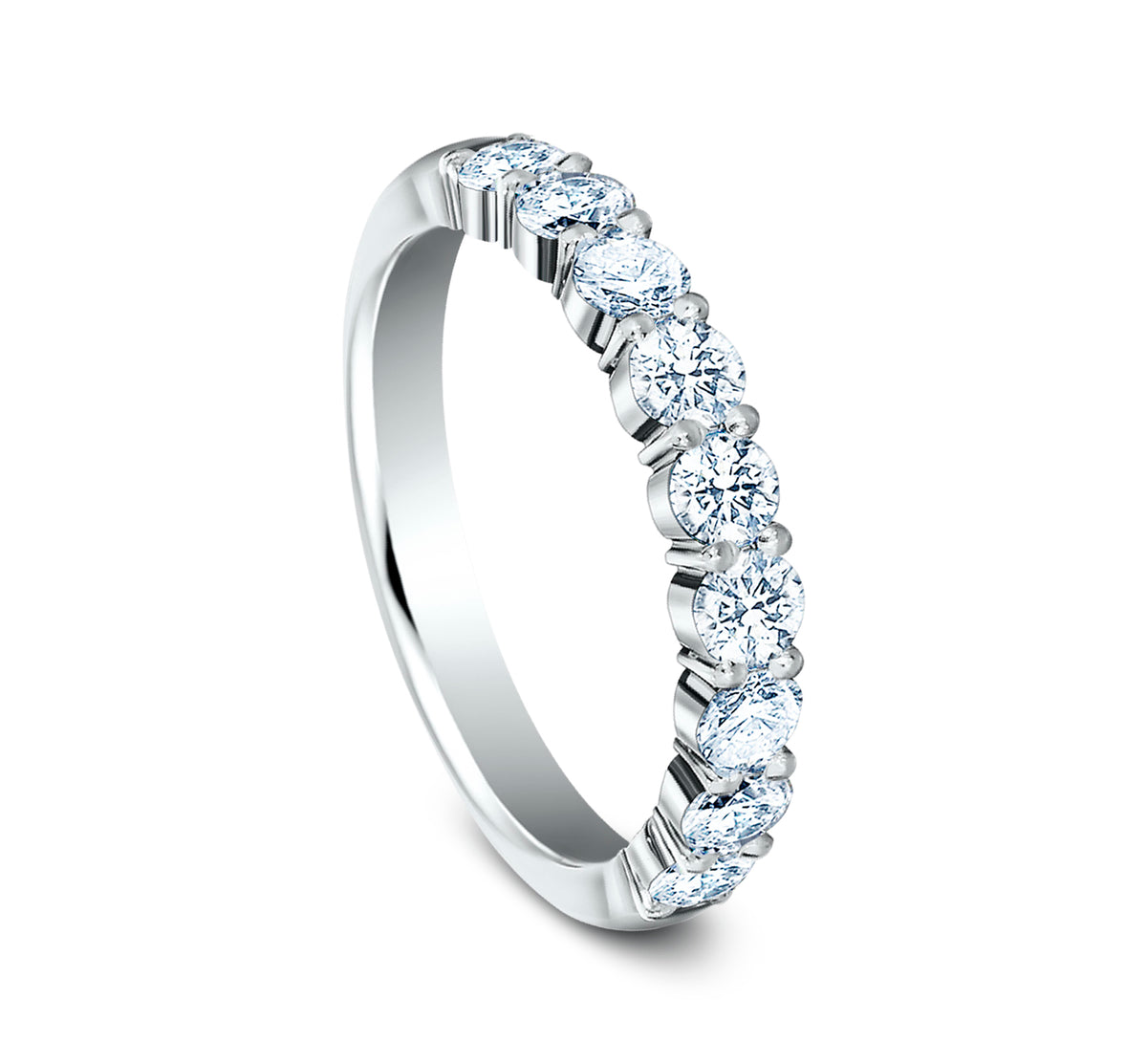 THE DIVA 3mm 14K White Benchmark men's wedding band