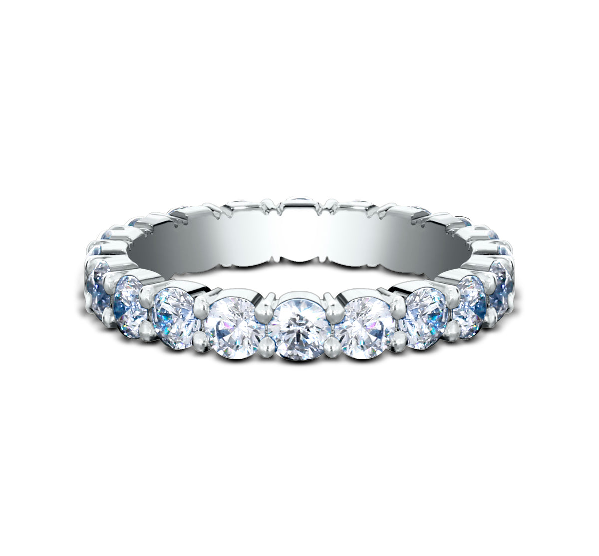 THE EMMELINE 3mm 14K White Benchmark men's wedding band
