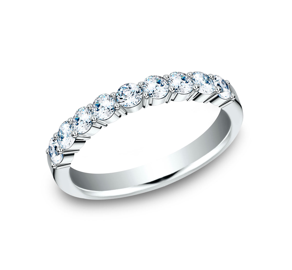 THE MODEL 3mm 14K White Benchmark men's wedding band