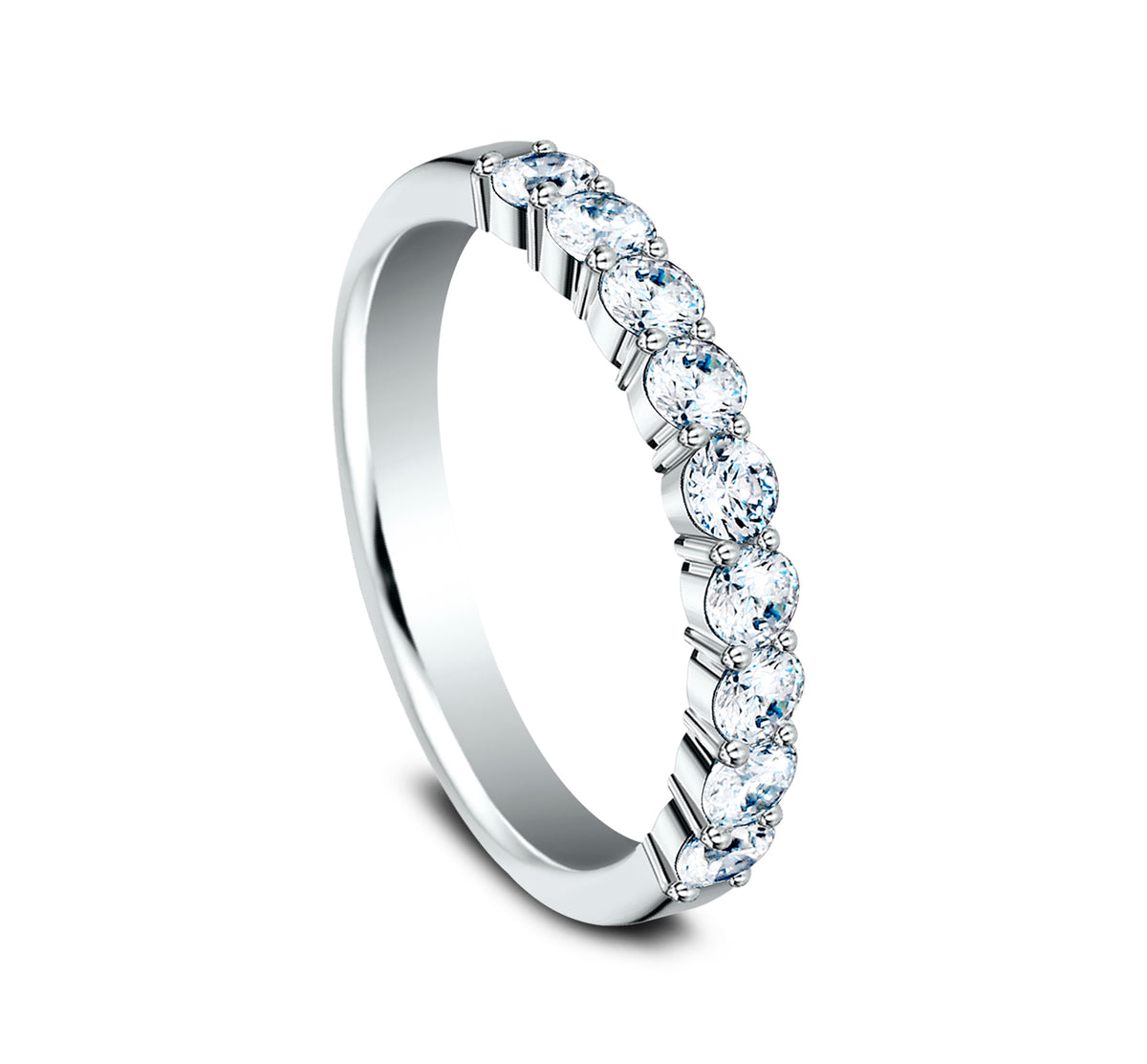 THE MODEL 3mm 14K White Benchmark men's wedding band
