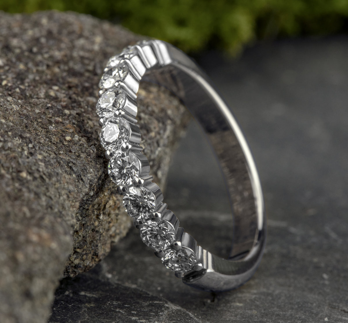 THE MODEL 3mm 14K White Benchmark men's wedding band