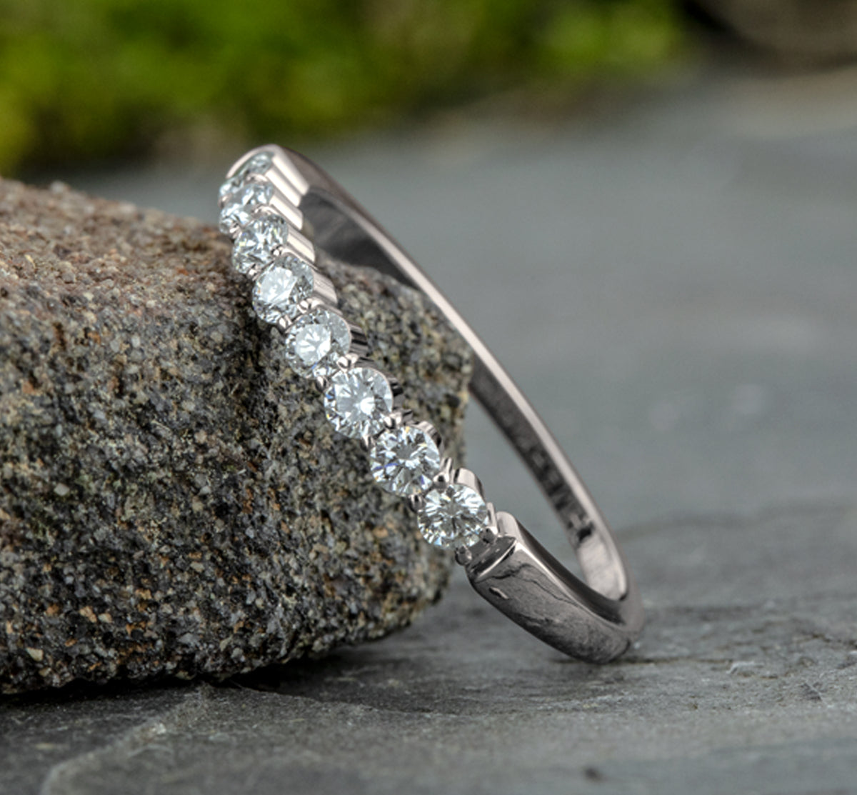 THE GODDESS 2.5mm 14K White Benchmark men's wedding band