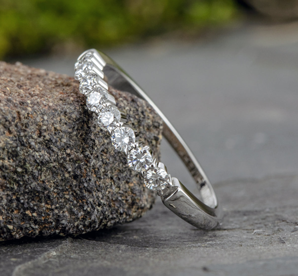 THE KNOCKOUT 2.5mm 14K White Benchmark men's wedding band