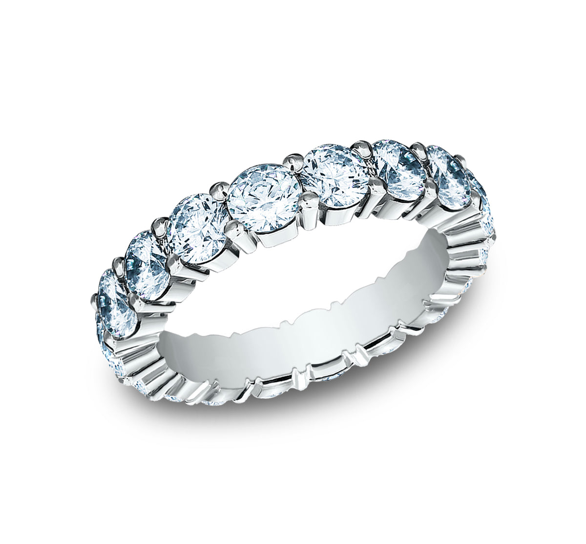 THE CHARMER 4mm 14K White Benchmark men's wedding band
