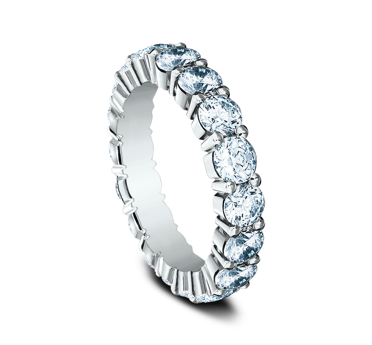 THE CHARMER 4mm 14K White Benchmark men's wedding band