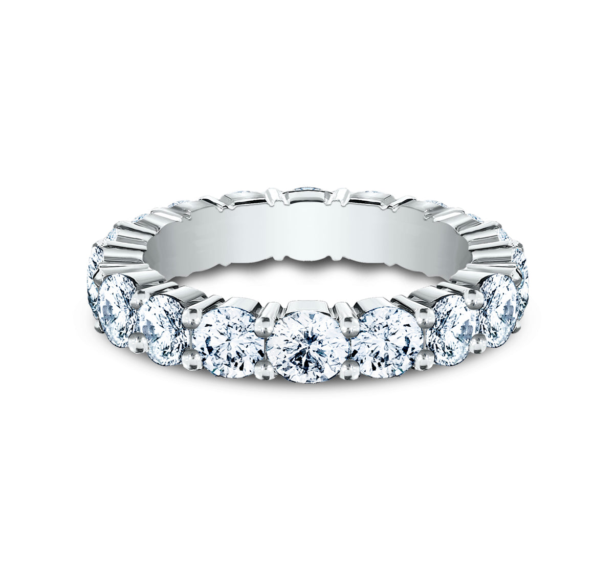 THE CHARMER 4mm 14K White Benchmark men's wedding band