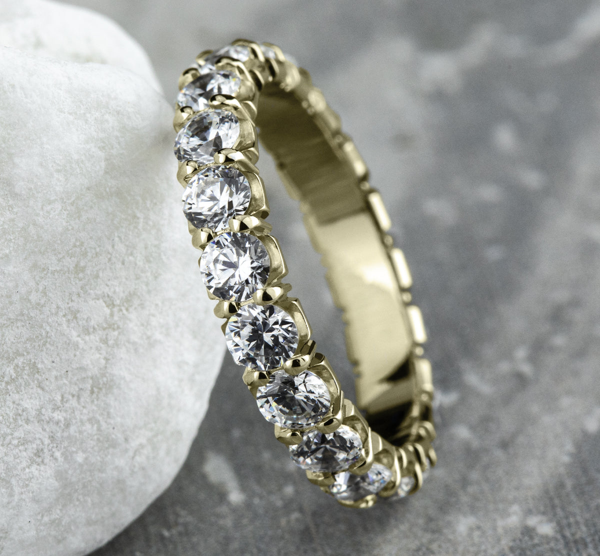 THE CHARMER 4mm 14K Yellow Benchmark men's wedding band