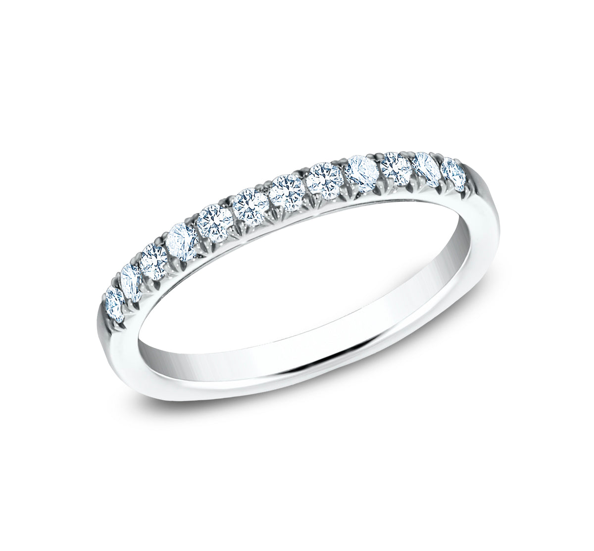THE HARPER 2mm 14K White Benchmark men's wedding band