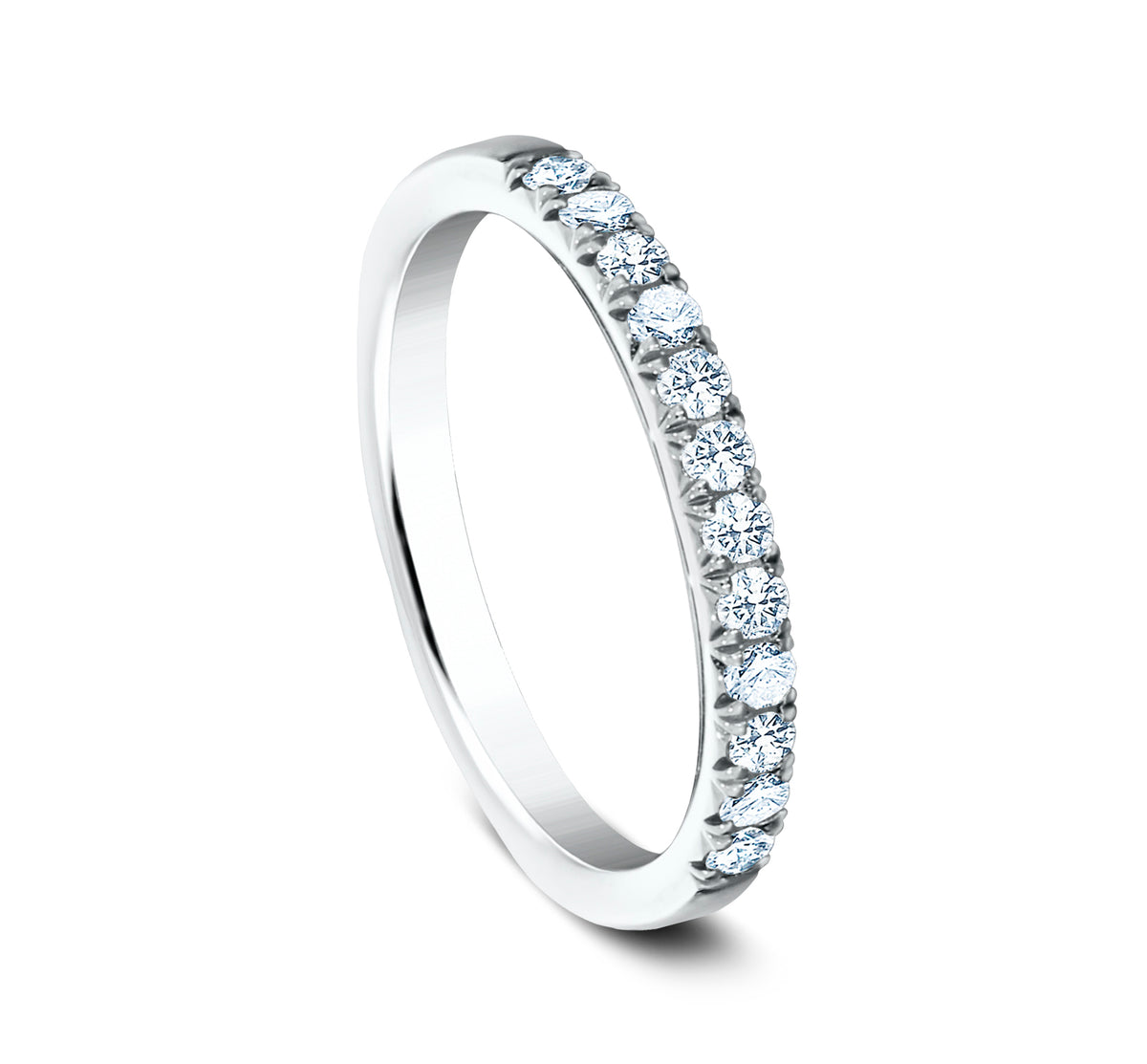 THE HARPER 2mm 14K White Benchmark men's wedding band