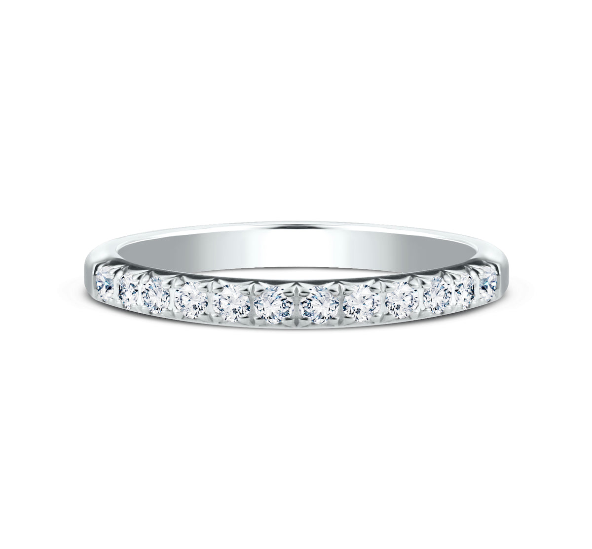 THE HARPER 2mm 14K White Benchmark men's wedding band