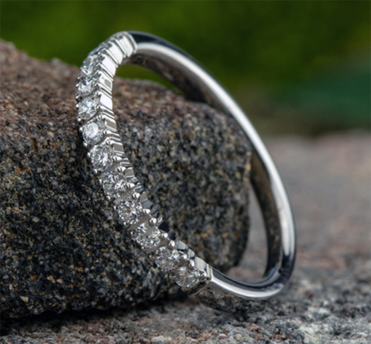 THE LUNA 2mm 14K White Benchmark men's wedding band
