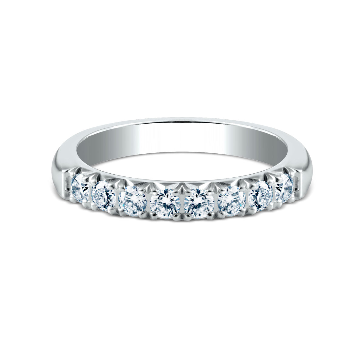 THE MIA 2.5mm 14K White Benchmark men's wedding band