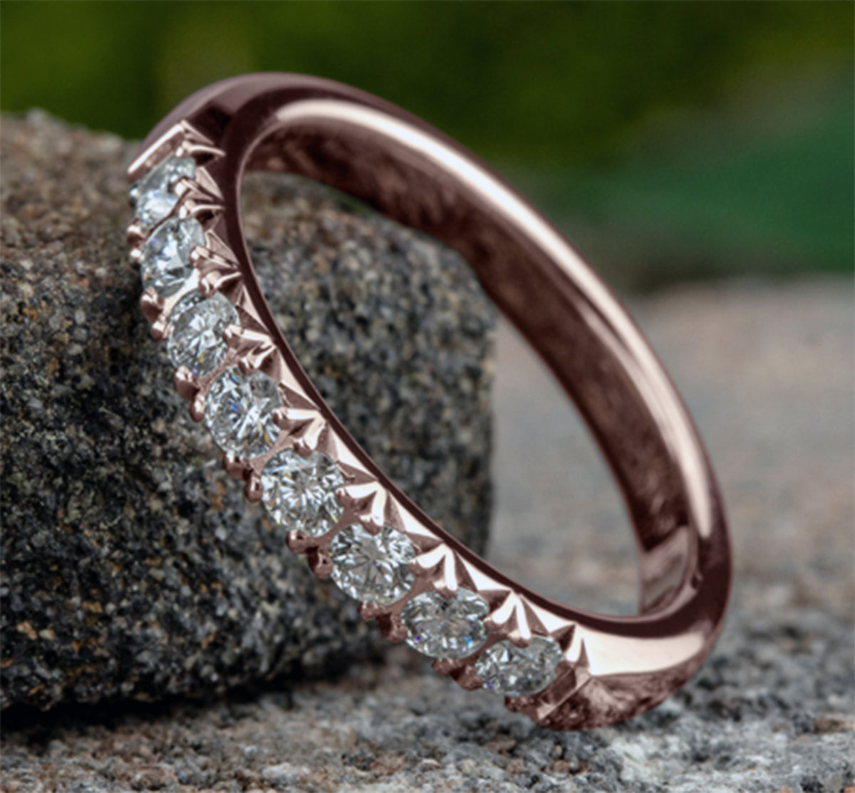 THE FARAH 2.5mm 14K Rose Benchmark men's wedding band