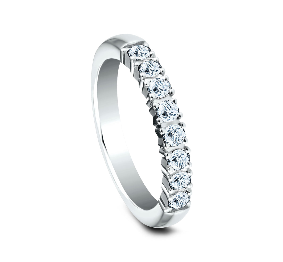 THE NAYA 2.5mm 14K White Benchmark men's wedding band