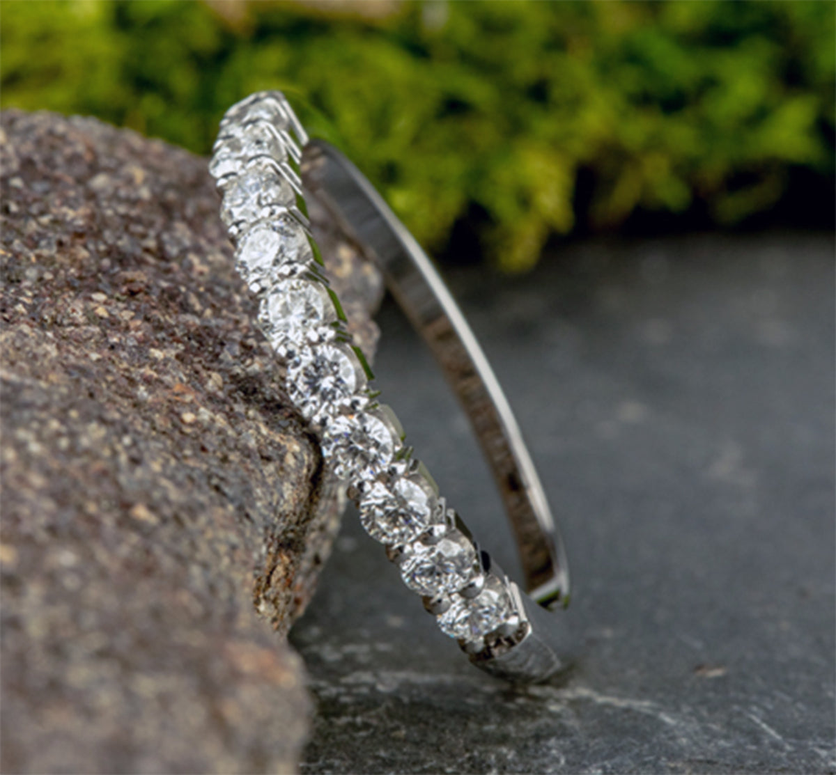 THE RACHEL 2.5mm 14K White Benchmark men's wedding band