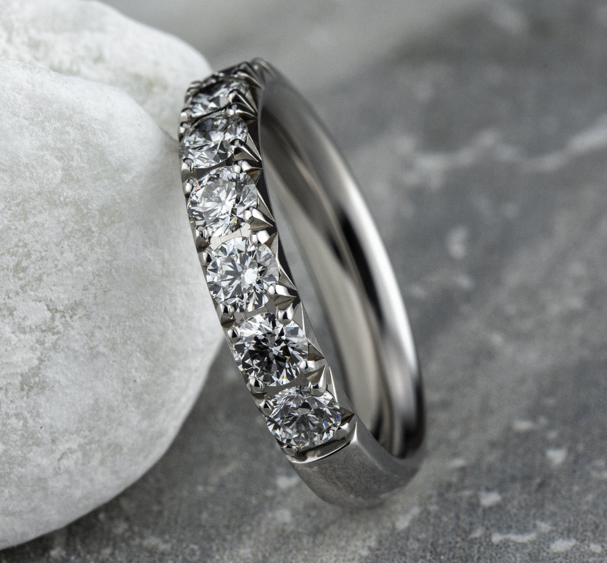 THE CLAIRE 3.5mm 14K White Benchmark men's wedding band